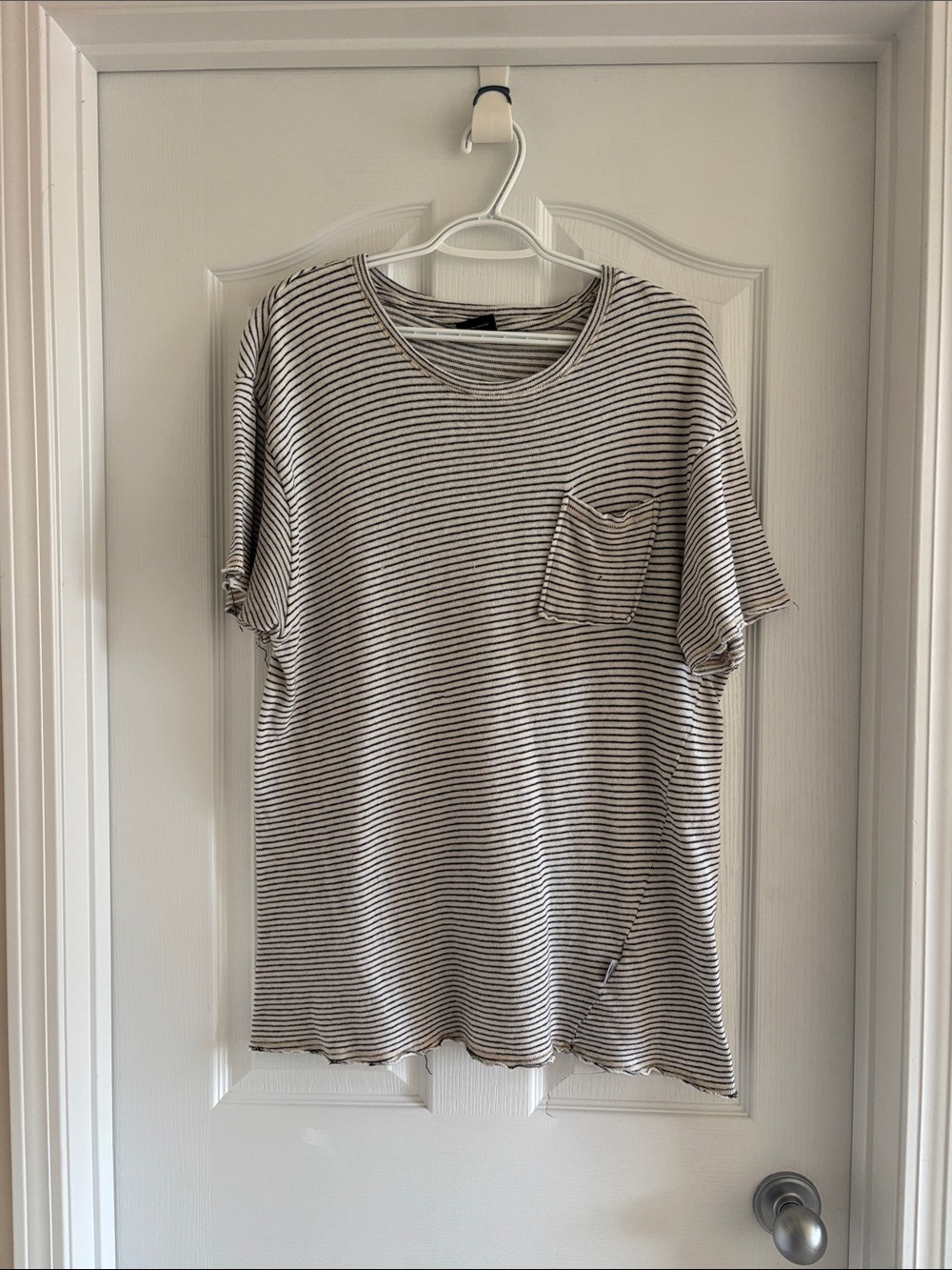 Publish Black & White Striped Pocket Tee